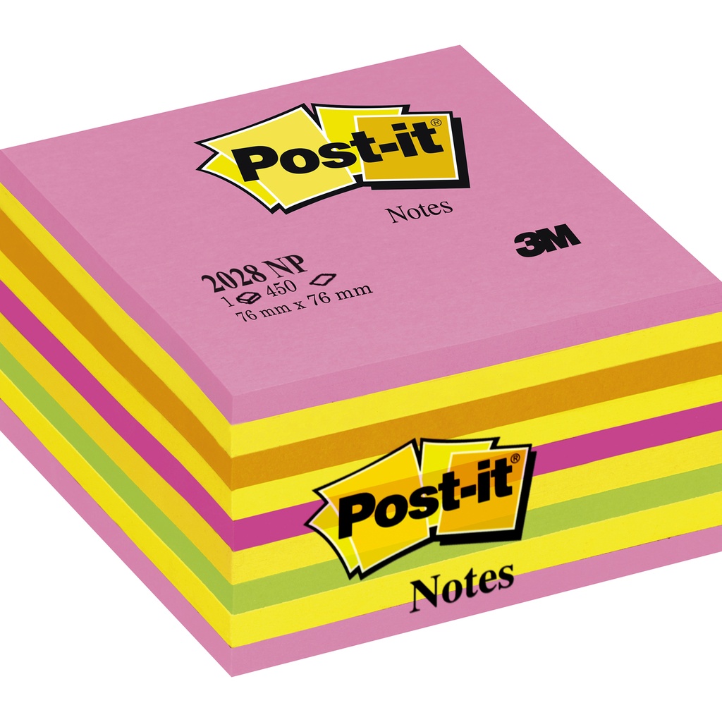 Post-it kub 76x76 rosa