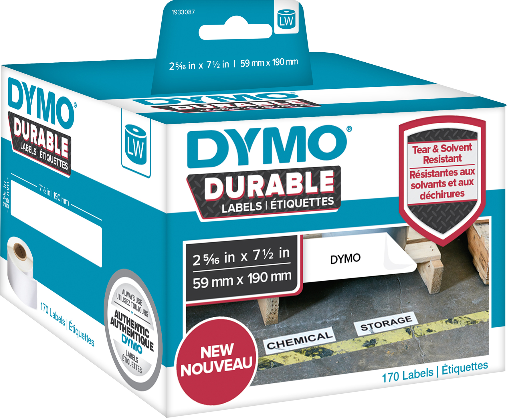 [2275796] Etikett Dymo X-tålig 59x190mm