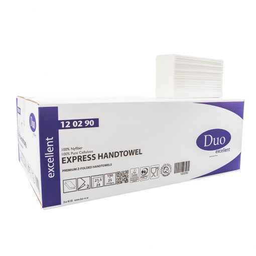 [E120290] Pappershandduk Duo Express 3-panel kedjevikt Premium 3750 ark