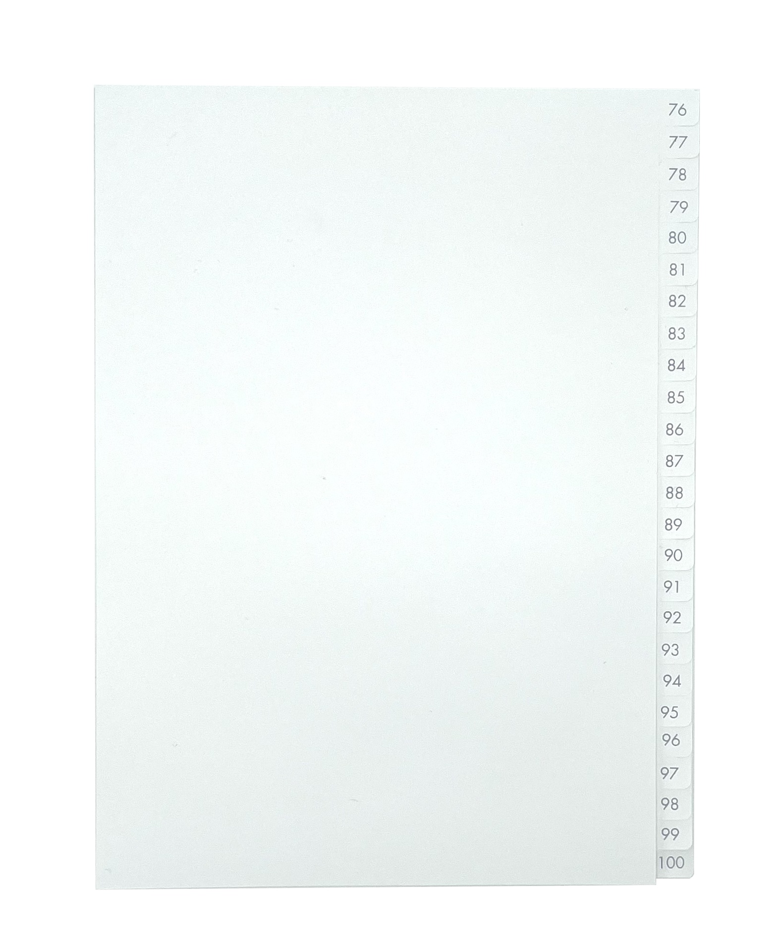 [EEHANNE024] Pärmregister A4 76-100 vita med grått tryck 10st/fp
