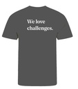 T-shirt Herr Small, Charcoal  med logo