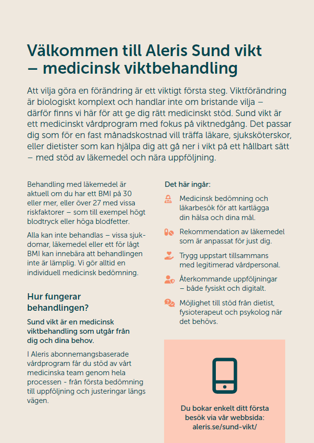 Broschyr "Sund vikt" A5 25st/fp