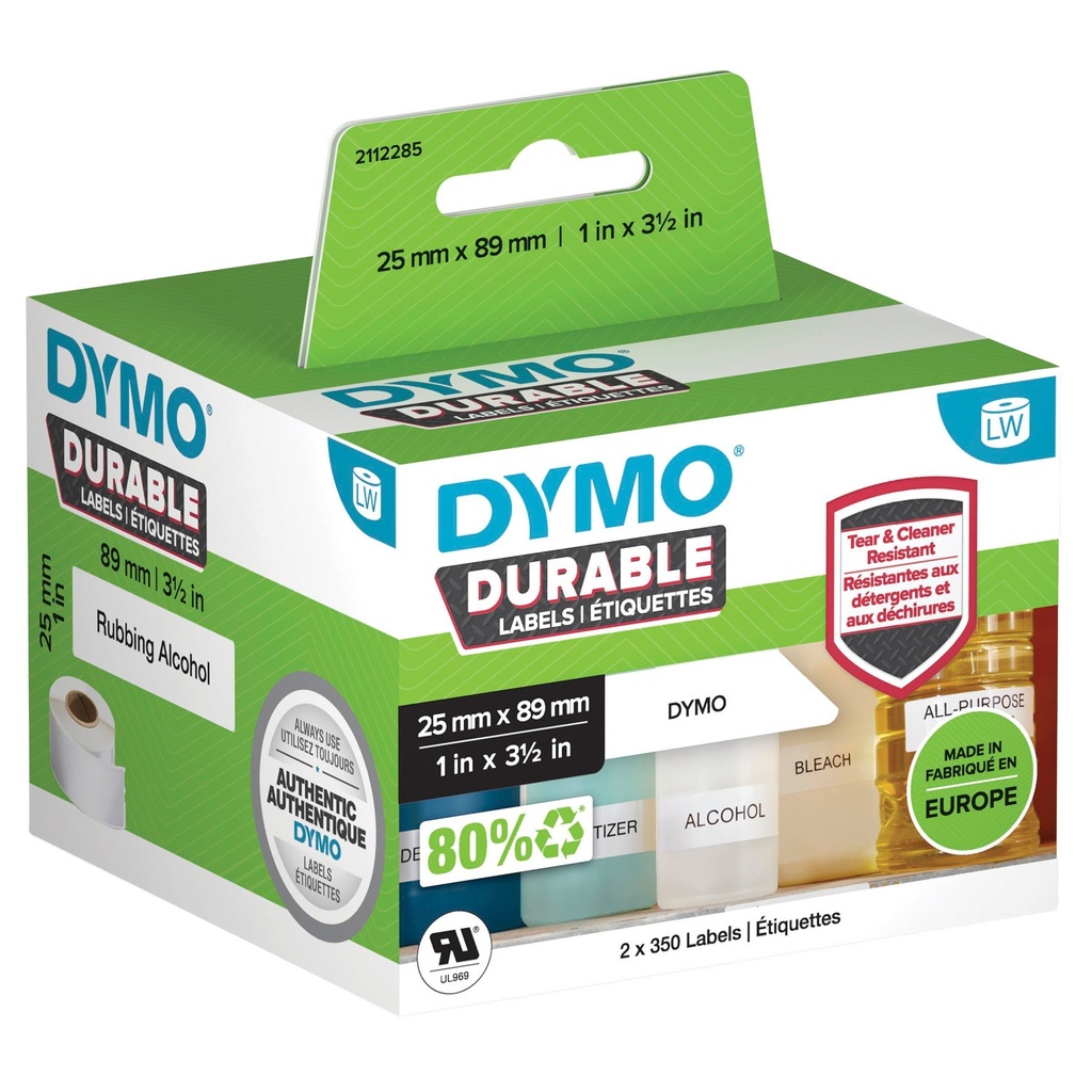 Etikett Dymo X-tålig 25x89mm