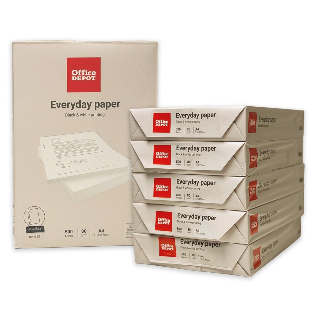 Papper Everyday A4 Hålat 500 ark/fp