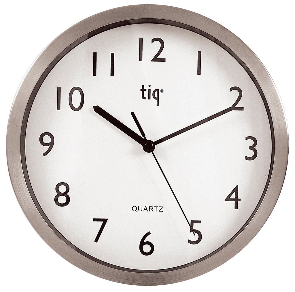 Väggklocka 25cm      aluminium