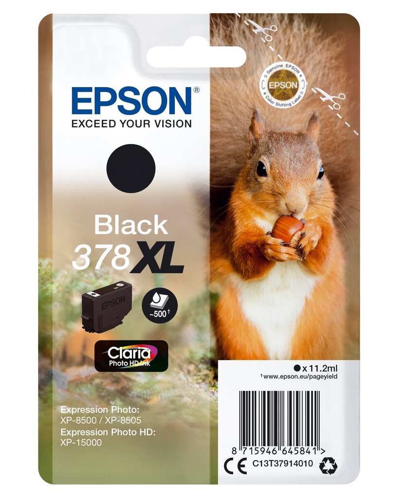 Bläck Epson T378 Svart