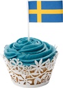 Flaggor svenska 30x50mm 100st