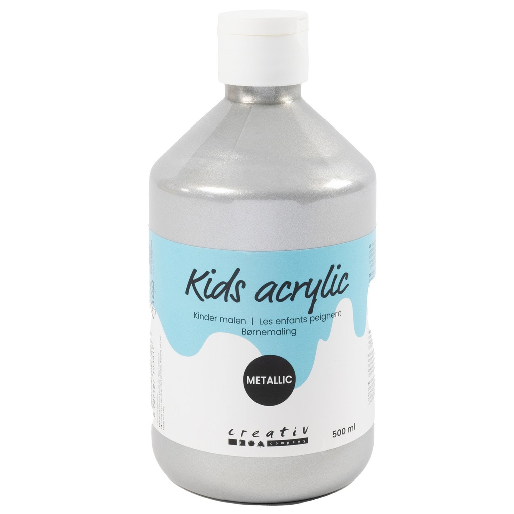 Akrylfärg metallic 500ml silver