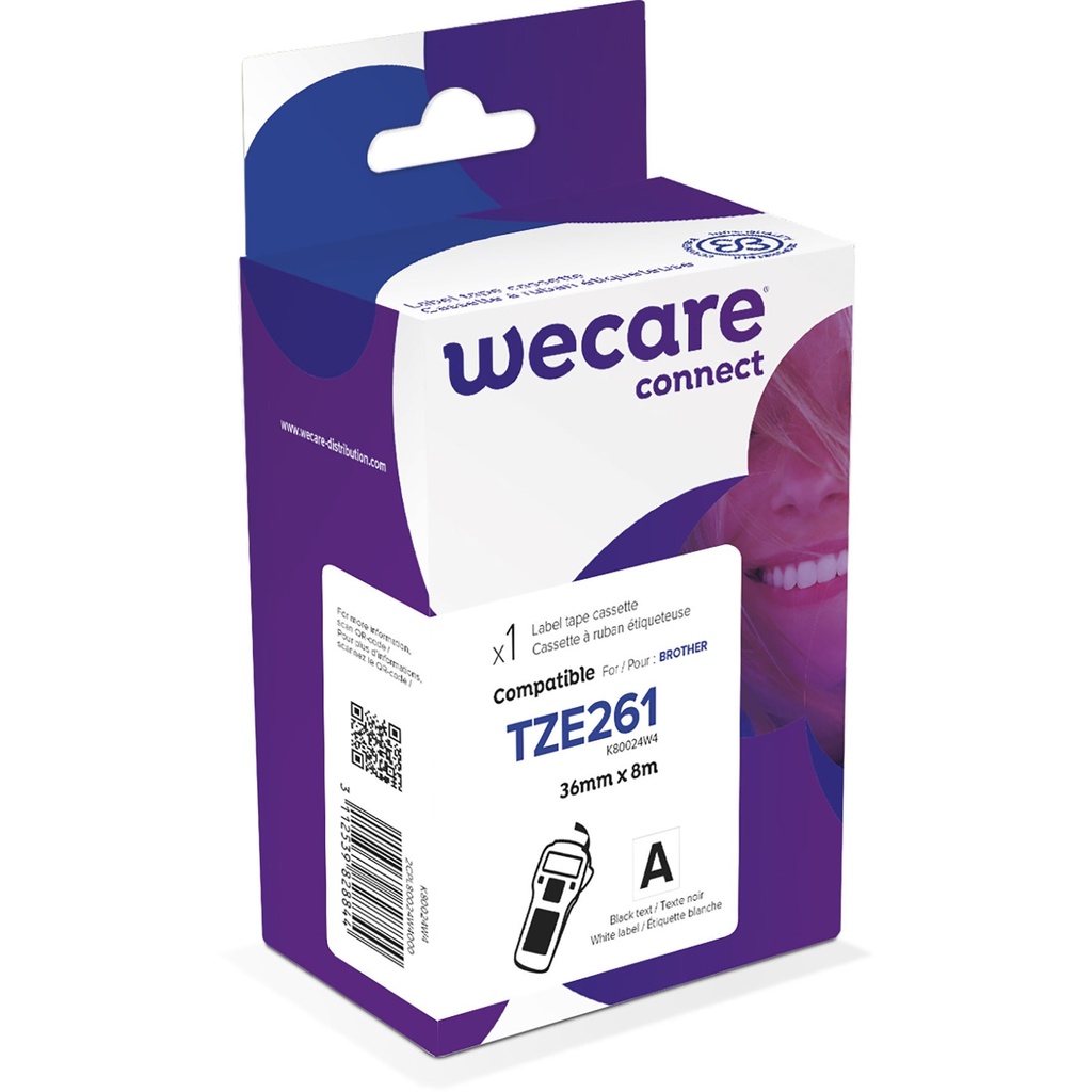 Märkband Wecare TZe 36mm sv/vi