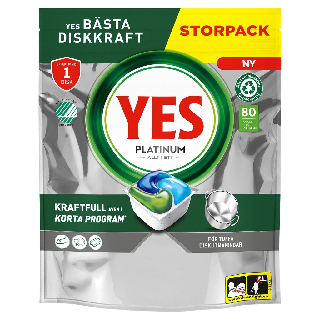 Maskindisk YES Platinum 80
