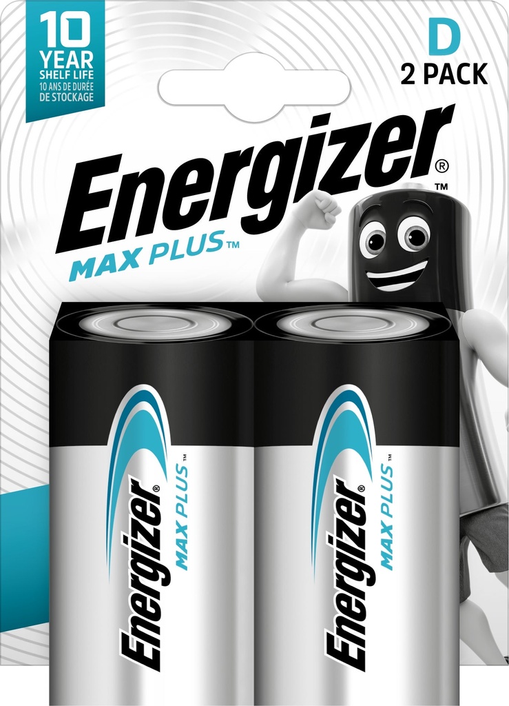 Batteri "D" Max Plus Alk 2st/fp