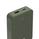 Powerbank 10000mAh USB-C+A Grön