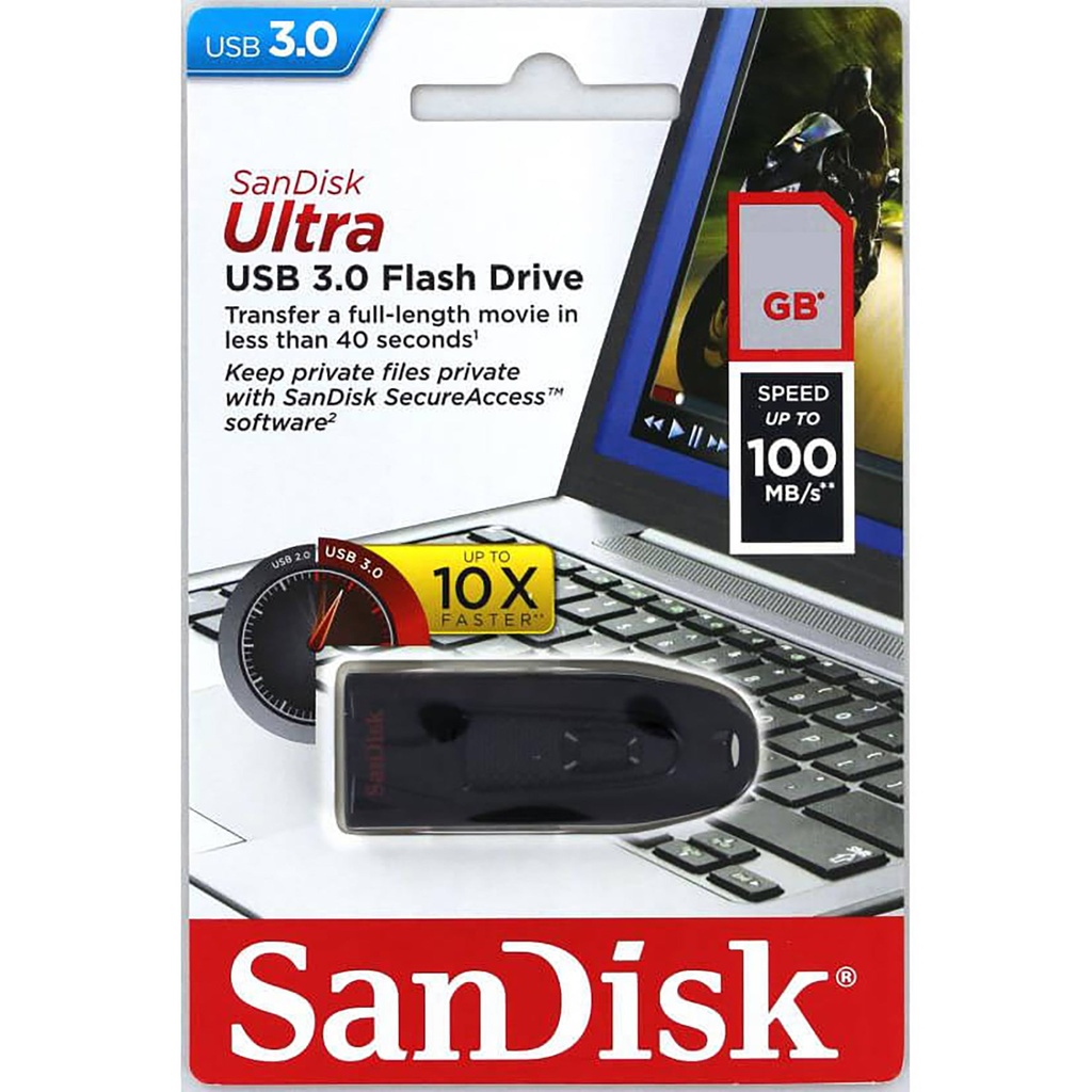 USB Sandisk Ultra 3.0 256GB Svart