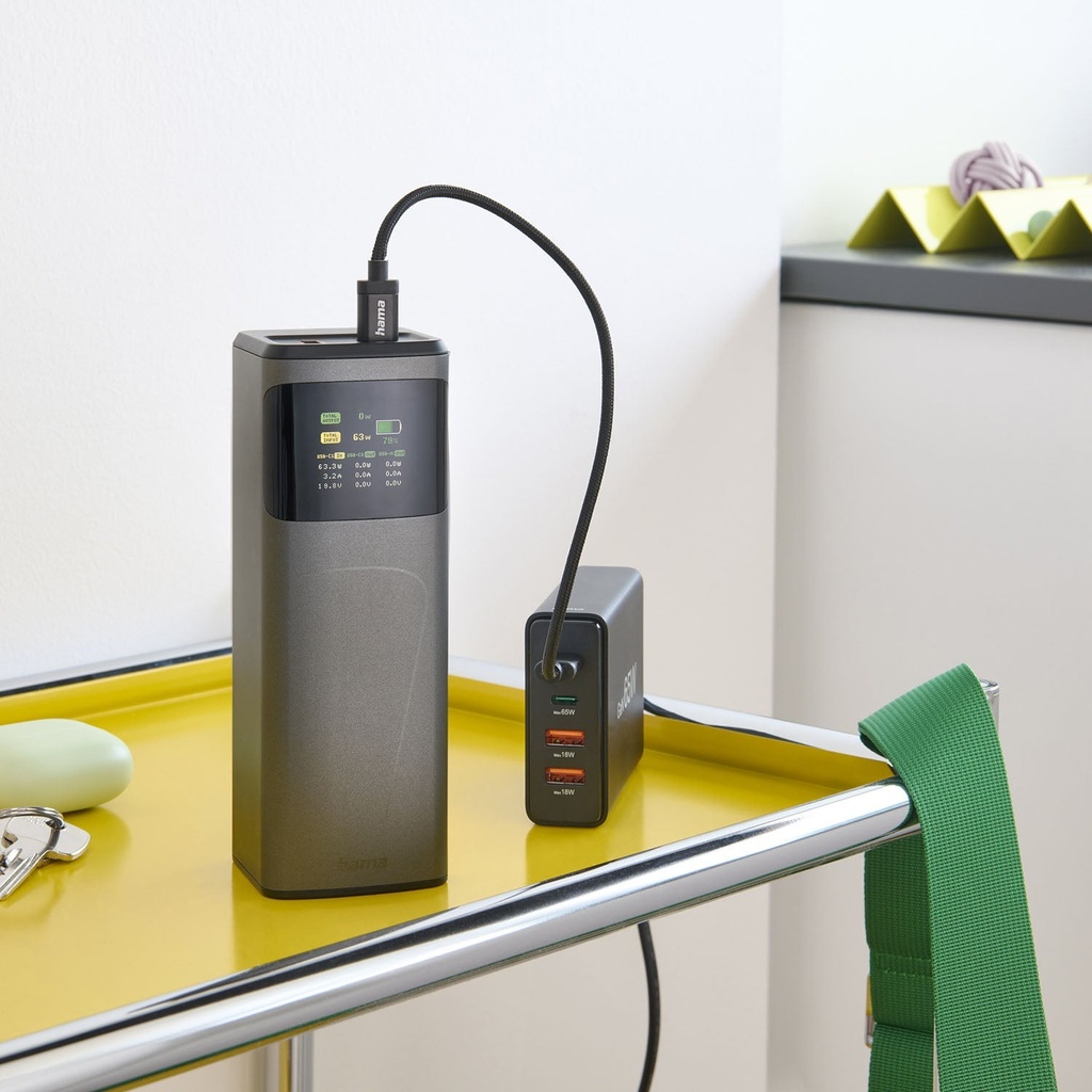 Powerbank 20000mah 2xUSB-C 1xUSB-A 65W