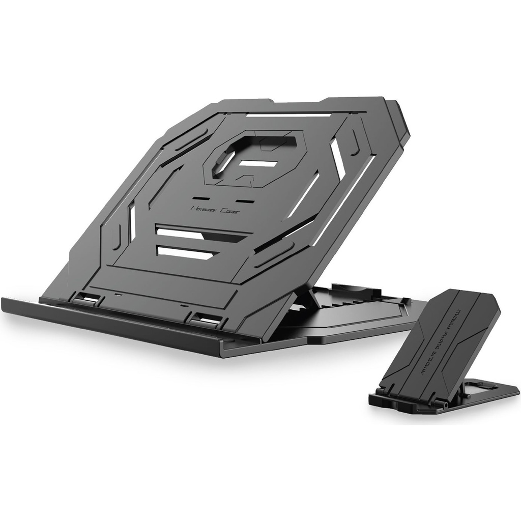 Laptopställ Portabelt 360 Roterbar inkl. mobilställ Svart