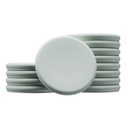 Magnet 30 mm glastavlor sage green 5-pack