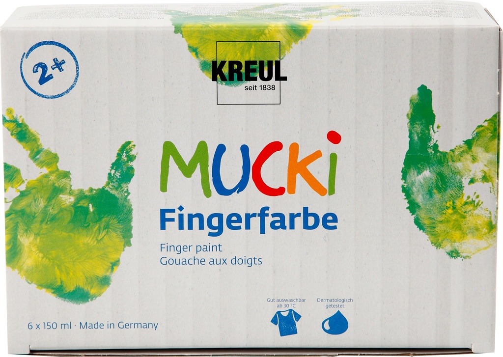 Fingerfärg mixade  6 x 150 ml