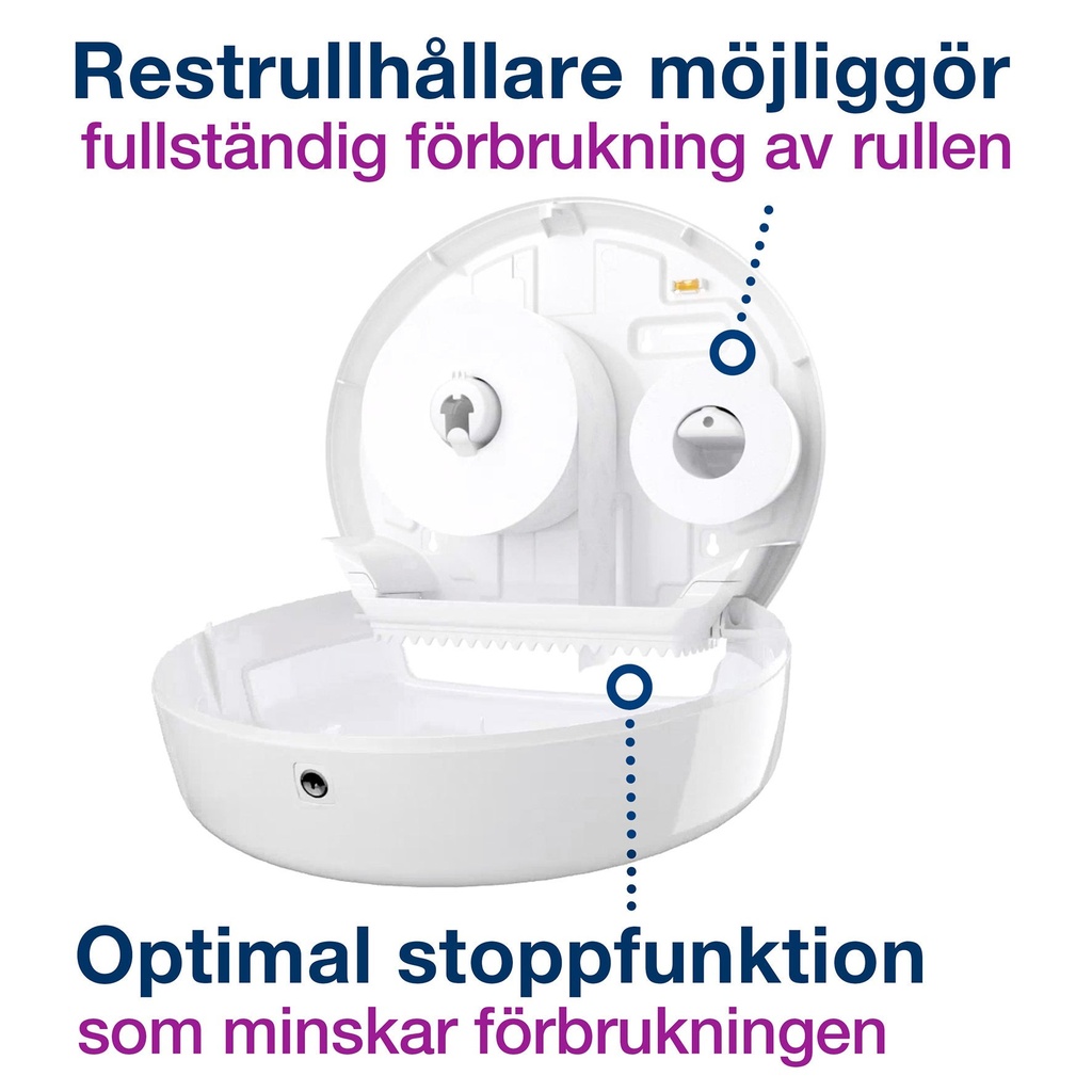Dispenser Toalettpapper Mini Jumbo Tork T2  svart