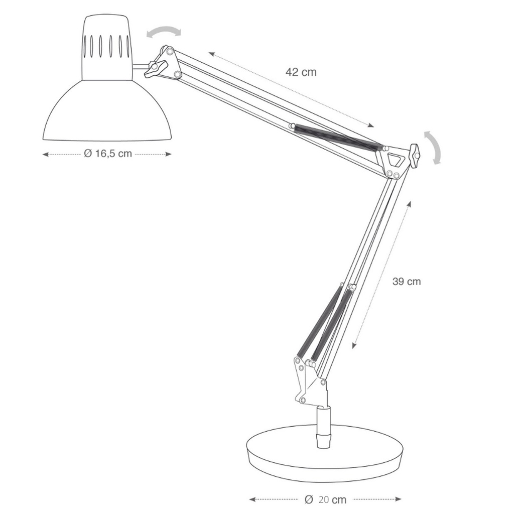 Skrivbordslampa Architect vit