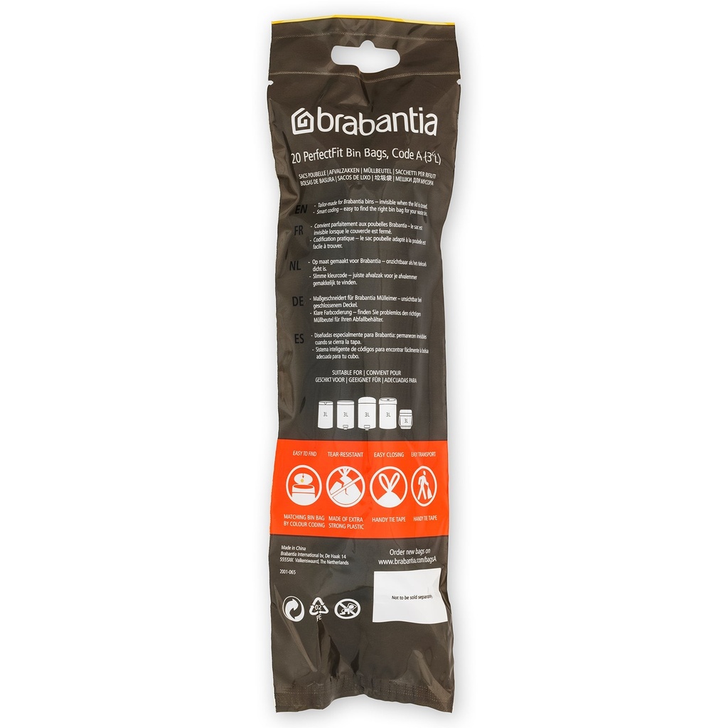 Avfallspåse PerfectFit A 3-5L 20st/fp