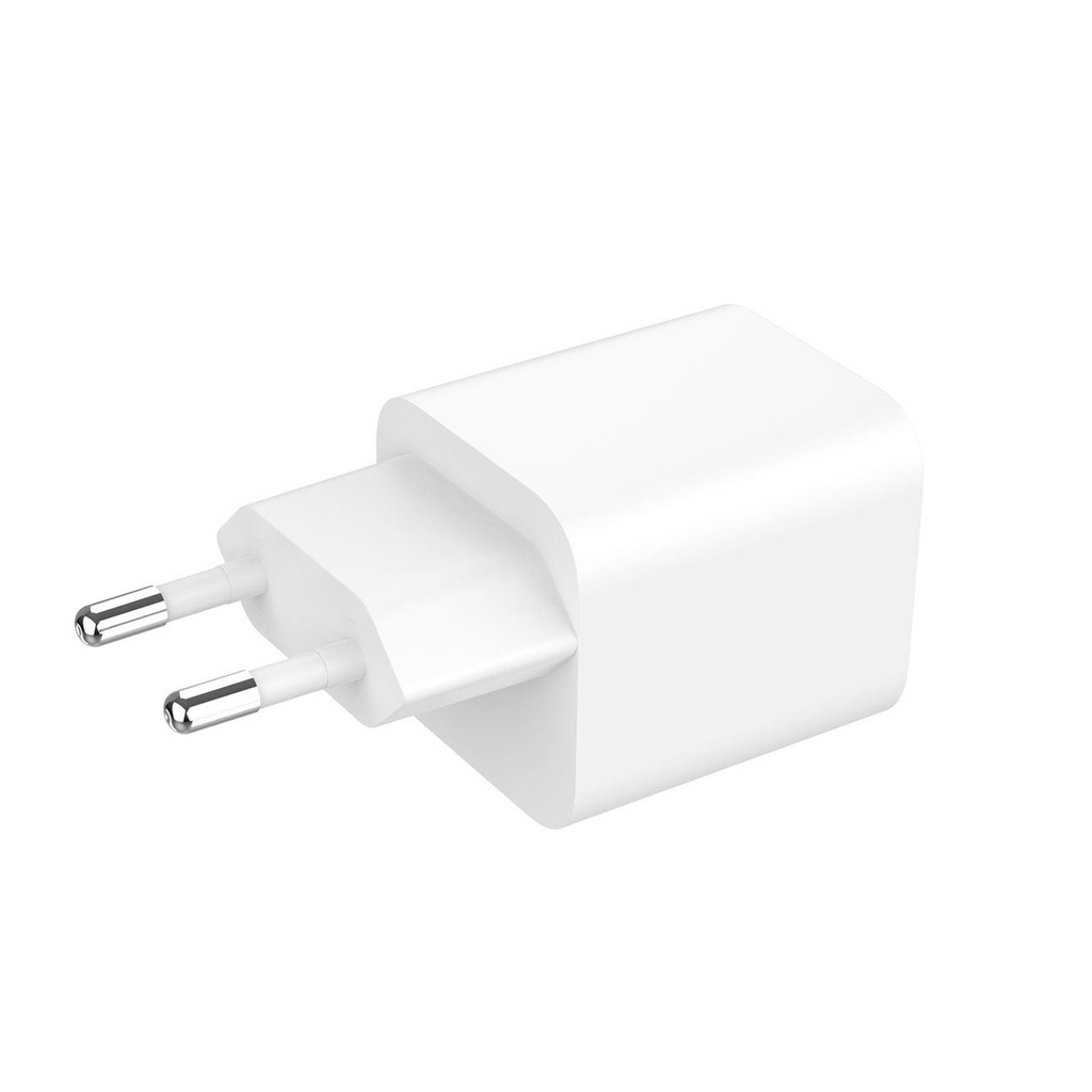 Laddare 220V 2xUSB-C PD/PPS 65W GaN vit