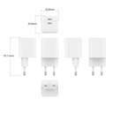 Laddare 220V 2xUSB-C PD/PPS 65W GaN vit
