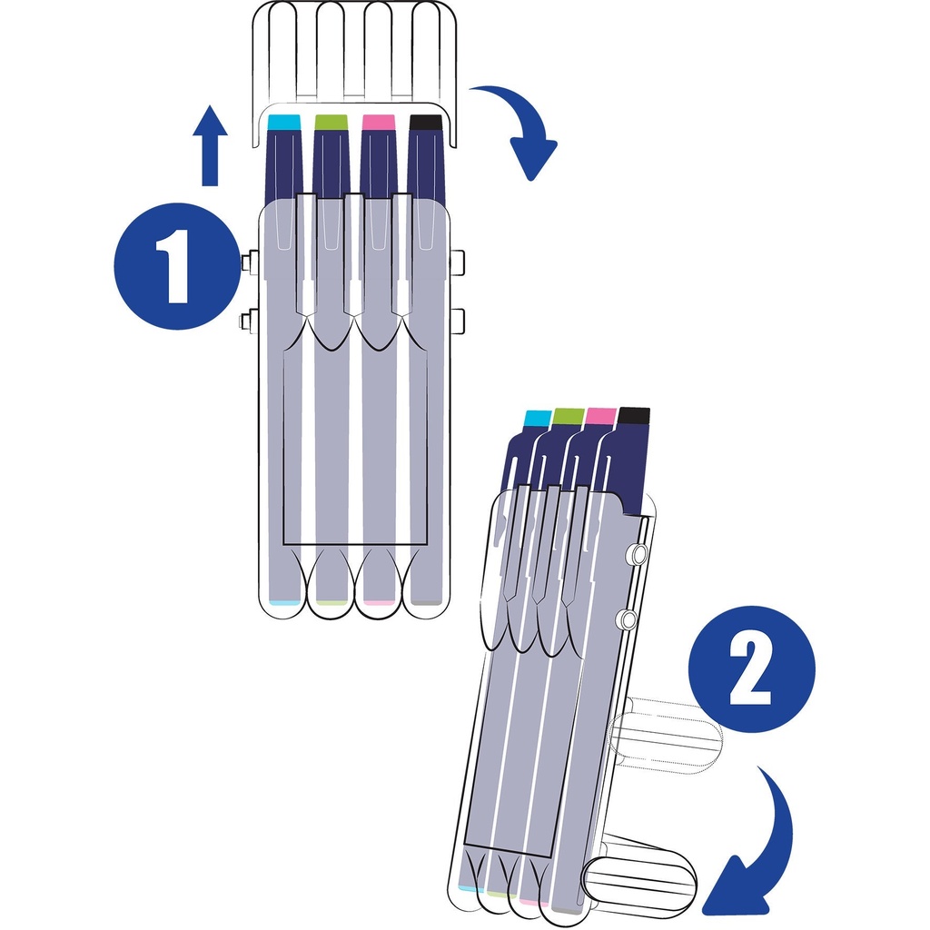 Penna Frixion LIght neon 4 st/fp
