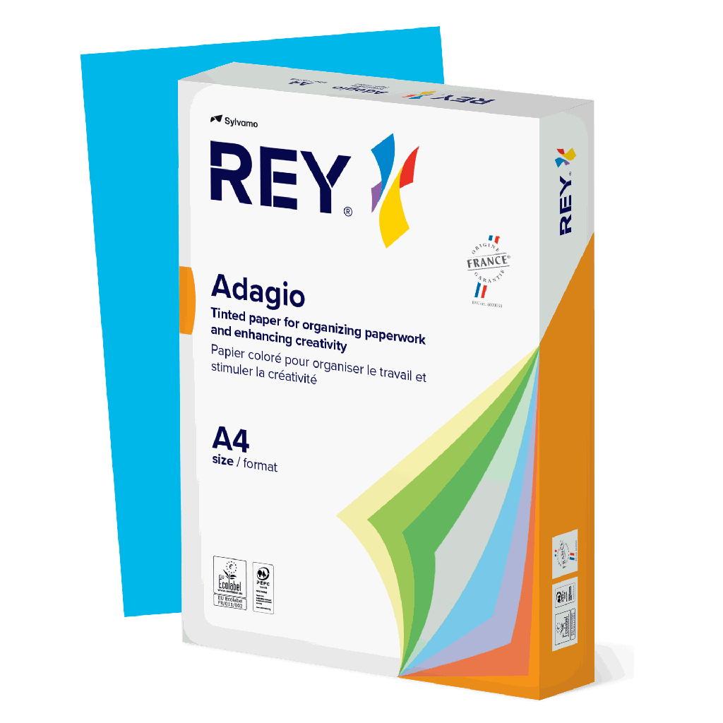 Färgat kopieringspapper Rey Adagio A4 80g 500/fp Deep Blue