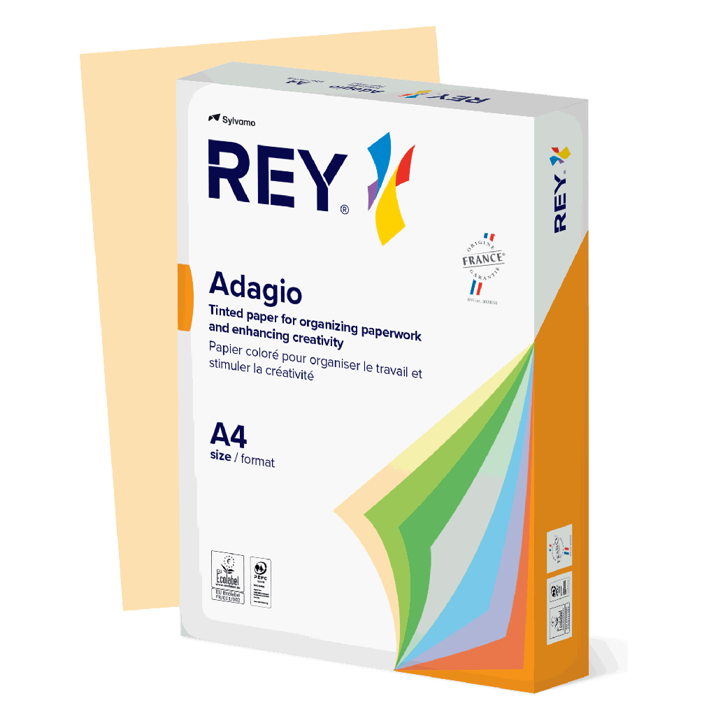 Färgat kopieringspapper Rey Adagio A4 80g 500/fp Sand