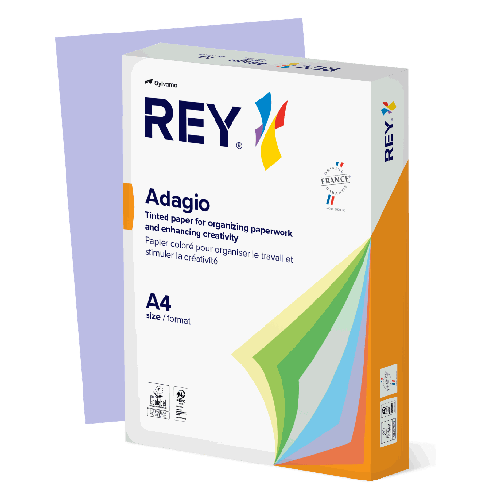Färgat kopieringspapper Rey Adagio A4 80g 500/fp Lavender