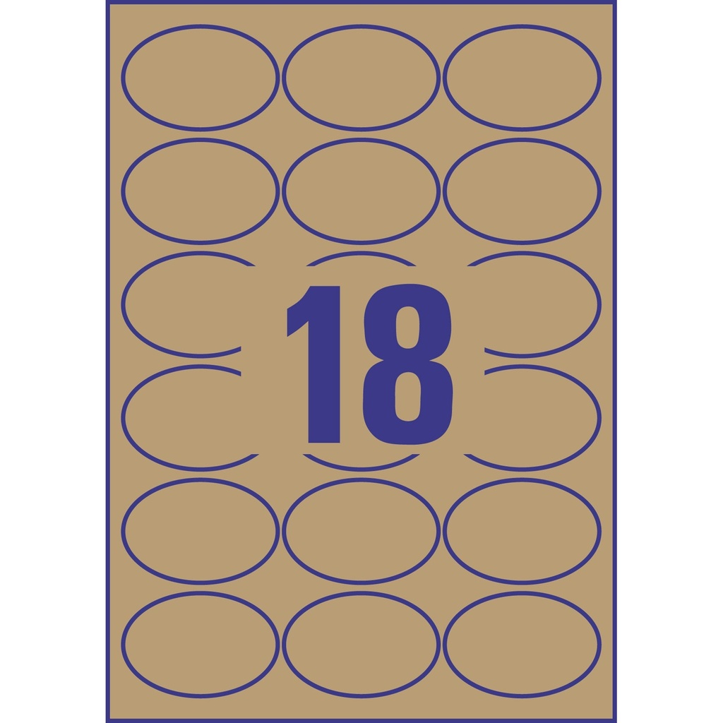 Etikett kraft 63,5x42,3mm 450/fp