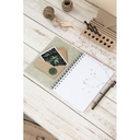 Anteckningsbok Bigso A5 linjerad canvas linen