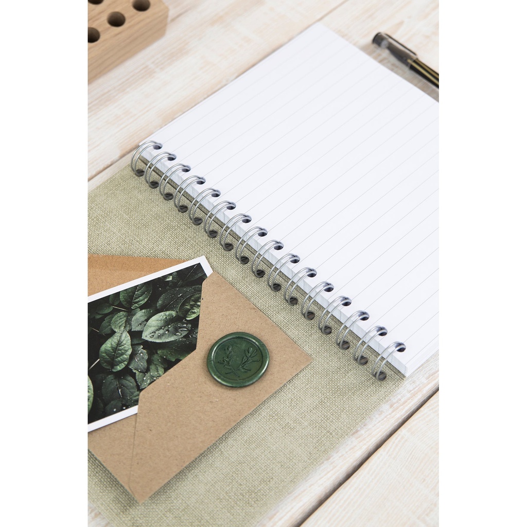 Anteckningsbok Bigso A5 linjerad canvas linen