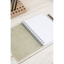 Anteckningsbok Bigso A5 linjerad canvas linen