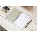 Anteckningsbok Bigso A5 linjerad canvas linen
