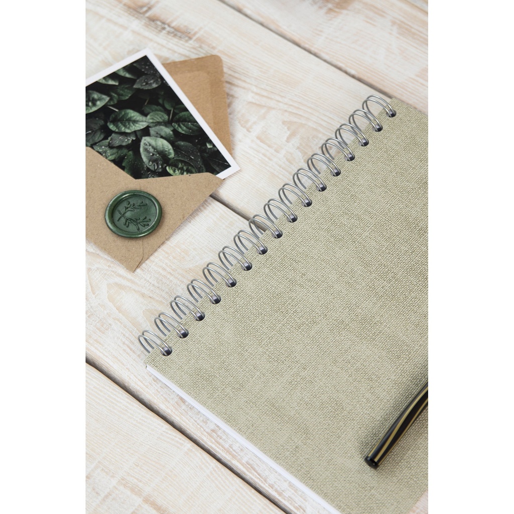 Anteckningsbok Bigso A5 linjerad canvas linen