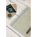 Anteckningsbok Bigso A5 linjerad canvas linen