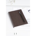 Anteckningsbok Bigso A5 linjerad canvas brun