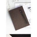 Anteckningsbok Bigso A5 linjerad canvas brun