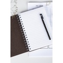 Anteckningsbok Bigso A5 linjerad canvas brun