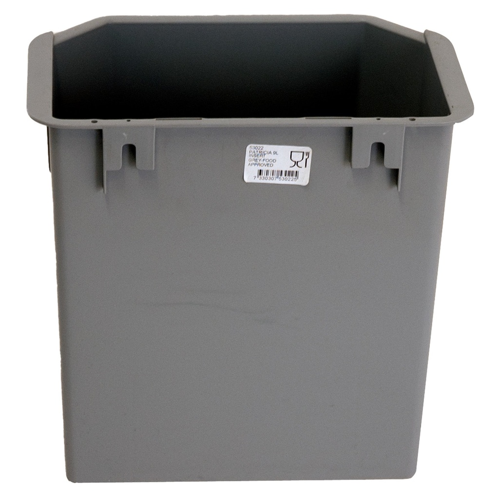 Plastinsats 9 liter grå