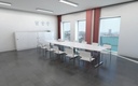 Konferensbord 560 x 120 x 80 cm vit Lanab