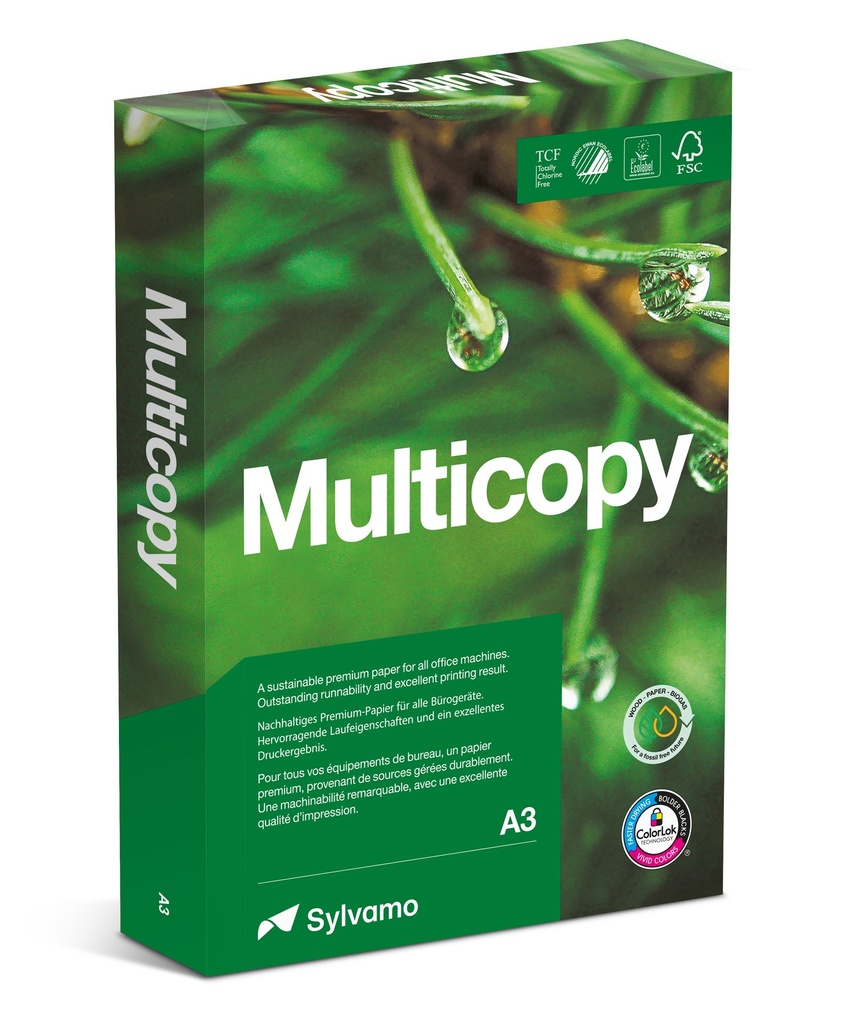 Kopieringspapper Multicopy A3 100g 500/pkt