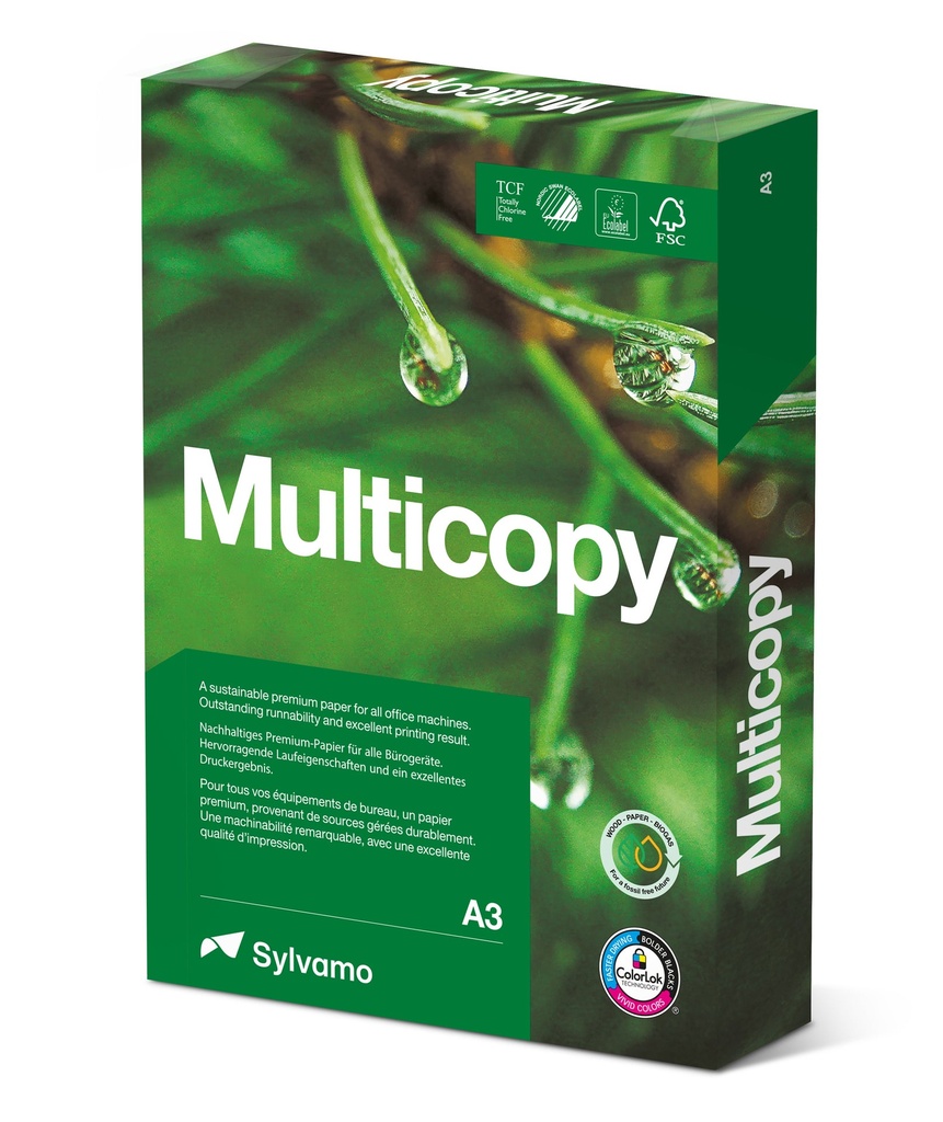 Kopieringspapper Multicopy A3 100g 500/pkt