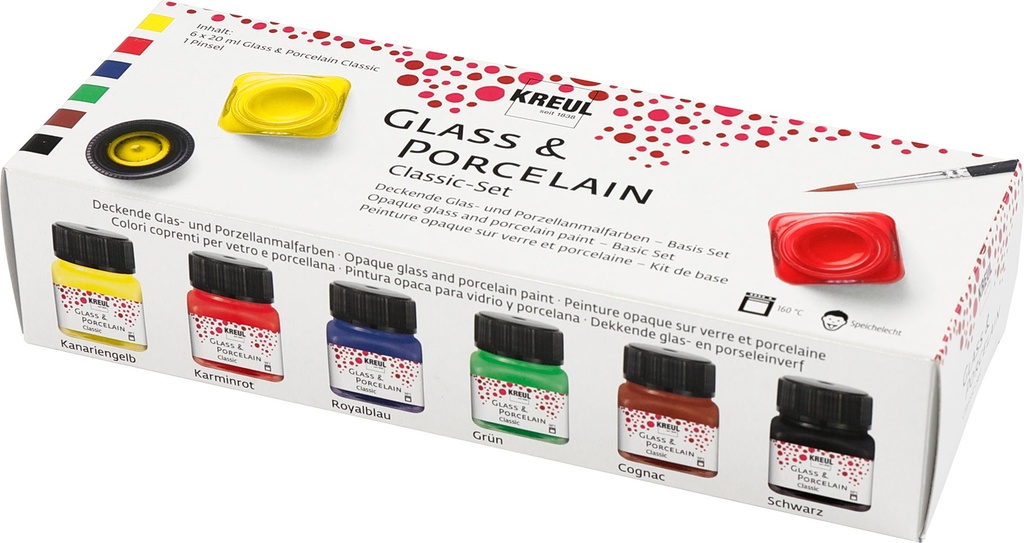 Glas & porslinsfärg 20 ml x 6 st/fp