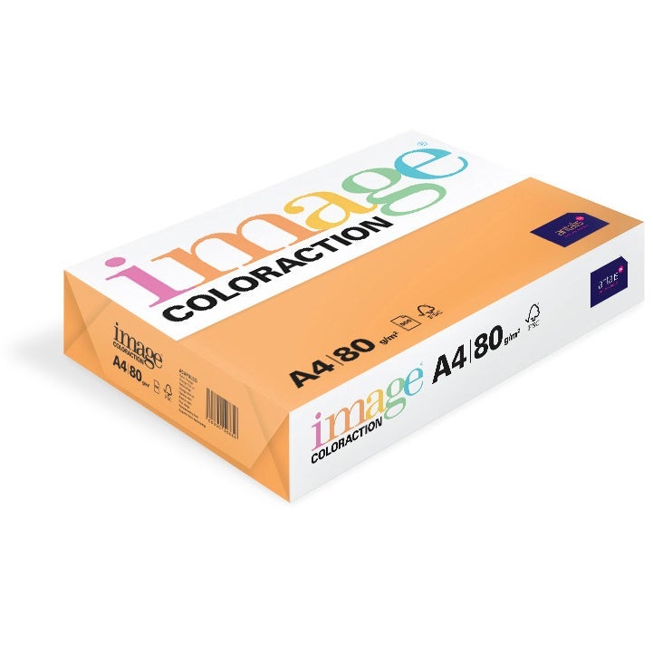 Kopieringspapper Image A4 80g neonorange 500 st/fp