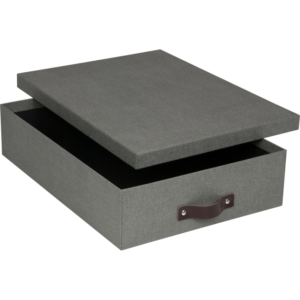 Förvaringsbox / Brevbox Bigso Oskar canvas grå