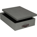 Förvaringsbox / Brevbox Bigso Oskar canvas grå