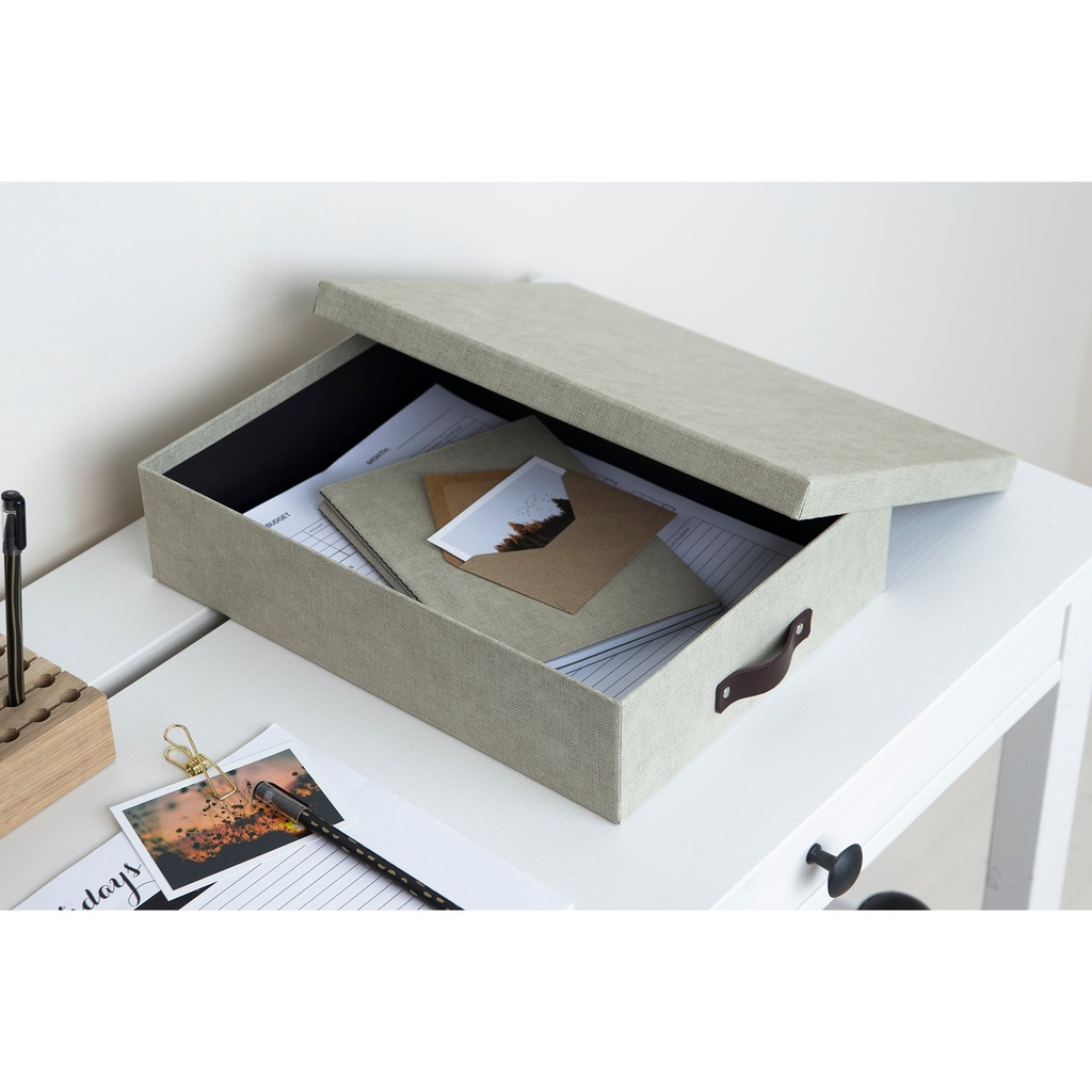 Förvaringsbox / Brevbox Bigso Oskar canvas linen