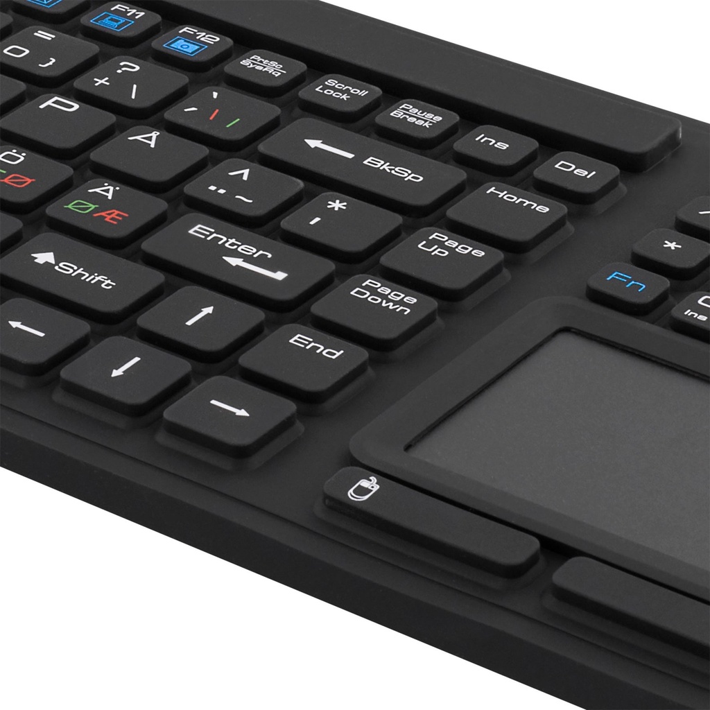 Tangentbord IP68 touchpad Svart Deltaco